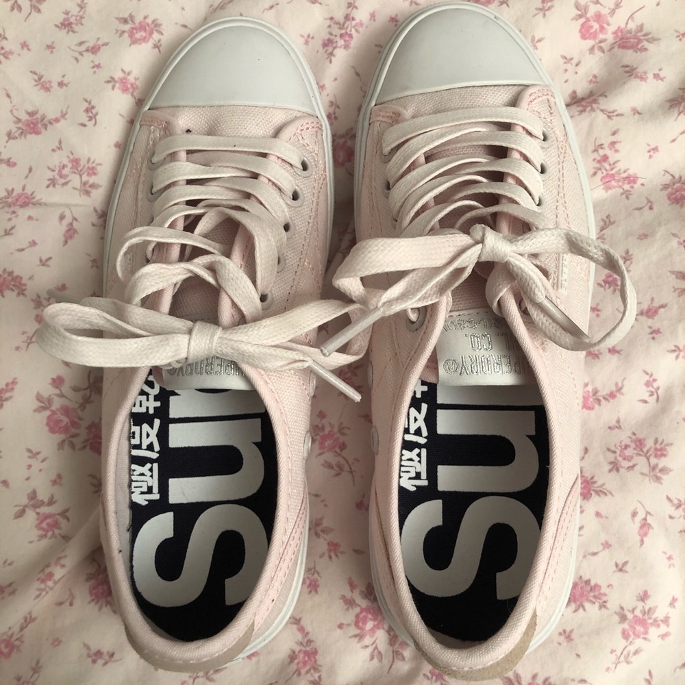Superdry Low Pro Sneakers Pink Size 6 NWT